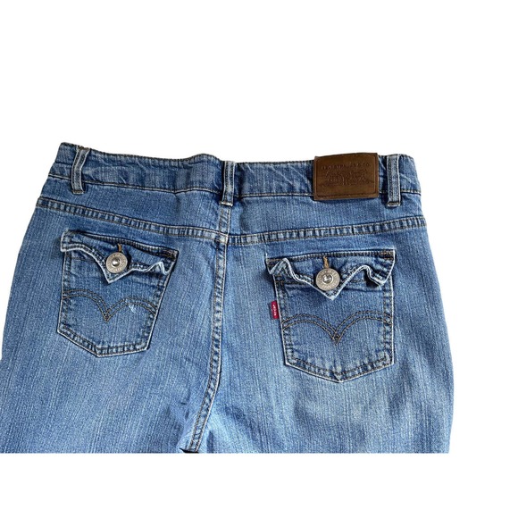 Levi Strauss Signature Blue Denim Womens 18 1/2 Plus Stretch Bootcut Jeans - Picture 5 of 7